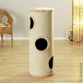 Bontoy Katzenturm BUDDY I mit 3 Öffnungen I creme I 99cm