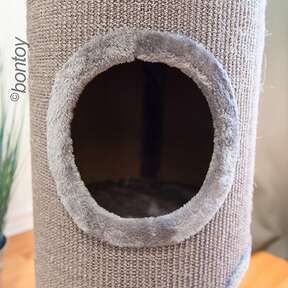 Bontoy Katzenturm BUDDY I mit 3 Öffnungen I grau I 99cm