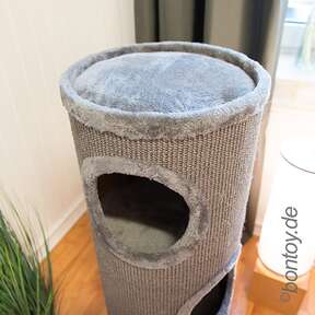 Bontoy Katzenturm BUDDY I mit 3 Öffnungen I grau I 99cm