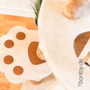 Bontoy Kratzbaum LOU I creme/braun I 145 cm I mit großer Liegefläche.