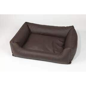 Hundekörbchen I Box Bett Saddle I Kunstleder I mocca