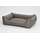 BoxBed Saddle I für Hunde I Taupe I Lederoptik I Größe L I 100 x 80 x 30 cm