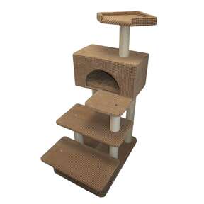 Bontoy Katzenkratzbaum PHILL hellbraun 130cm mit breiten Stufen