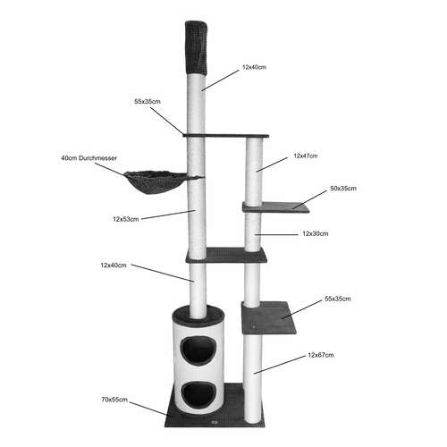 Bontoy Kratzbaum FILOU Pro I deckenhoch I 240 - 260 cm I braun