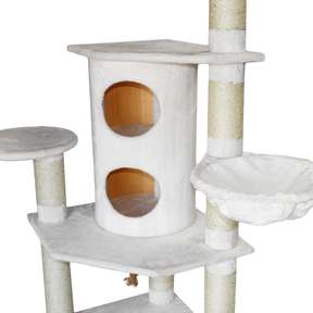 Bontoy Kratzbaum BETTY PRO I creme/weiß I Eckkratzbaum