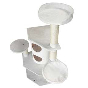 Bontoy Kratzbaum BETTY PRO I creme/weiß I Eckkratzbaum