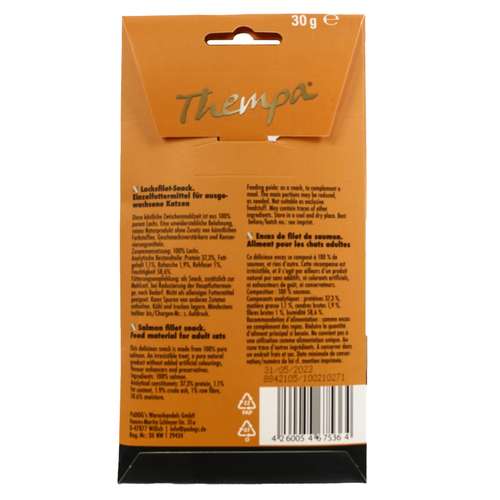 Thempa Lachsfilet fr Katzen 100% reinem Filet 30g