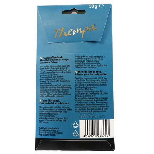 Thempa Thunfischfilet für Katzen 100% reinem Filet 30g