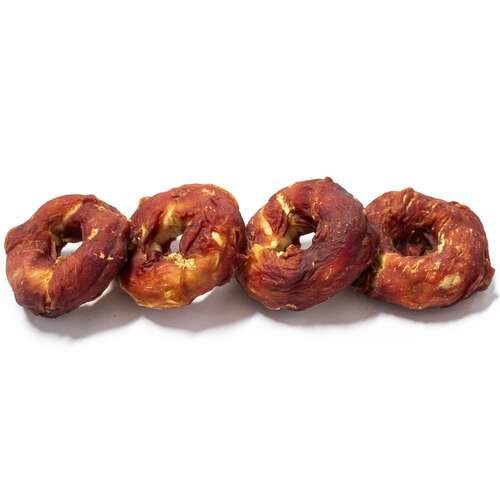 Bontoy 4 Donuts aus Rinderhaut ummantelt mit Entenfleisch Gre S - 200g