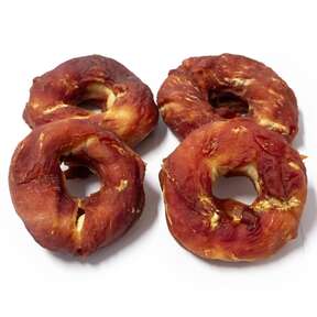 Bontoy 4 Donuts aus Rinderhaut ummantelt mit Entenfleisch Größe S - 200g