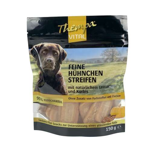 Thempa Vital Hhnchen-Streifen 150g mit Krbis und natrlichem Leinsamen