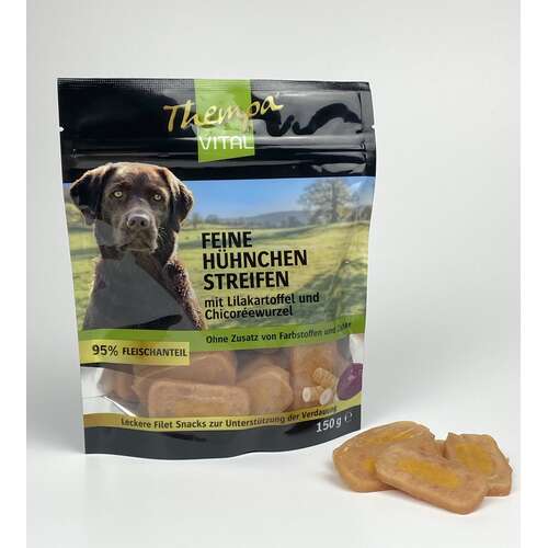 Thempa Vital Hhnchen-Streifen 150g mit Lilakartoffel und Chicorewurzel
