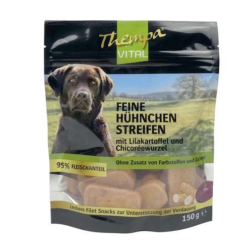 Thempa Vital Hhnchen-Streifen 150g mit Lilakartoffel und Chicorewurzel