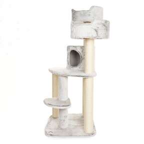 BONTOY Kratzbaum Jerry in grau/weiß 126cm